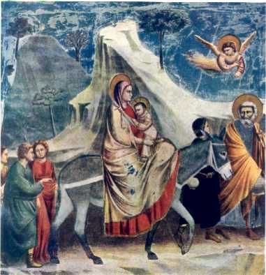ДЖОТТО. БЕГСТВО В ЕГИПЕТ. Ок. 1305, Падуя, Капелла дель Арена